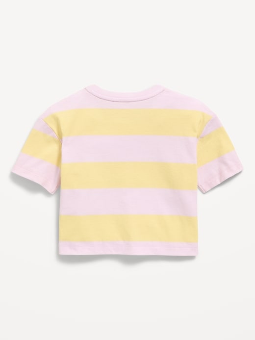 Image number 3 showing, Boxy Short-Sleeve Applique T-Shirt for Toddler Girls