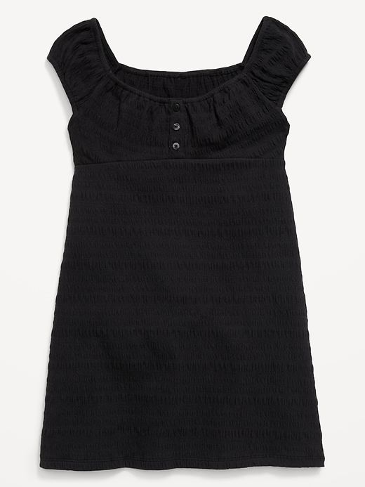 Image number 3 showing, Smocked Jersey Henley Dress for Girls