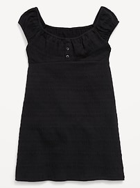 Image number 3 showing, Smocked Jersey Henley Dress for Girls