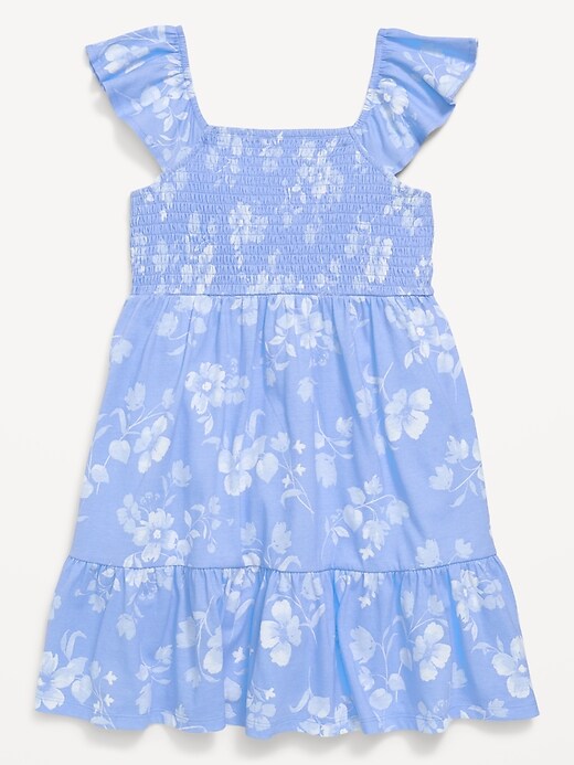 Image number 2 showing, Printed Smocked Fit and Flare Dress for Girls