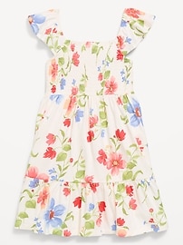 Image number 2 showing, Printed Smocked Fit and Flare Dress for Girls