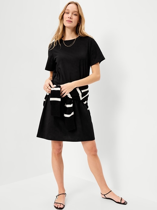 Image number 3 showing, Vintage Crew-Neck Mini T-Shirt Dress