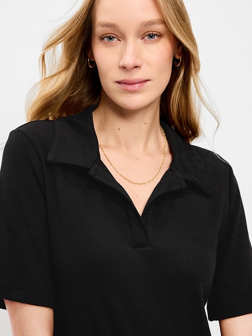 Image number 5 showing, Short-Sleeve Polo Midi Dress