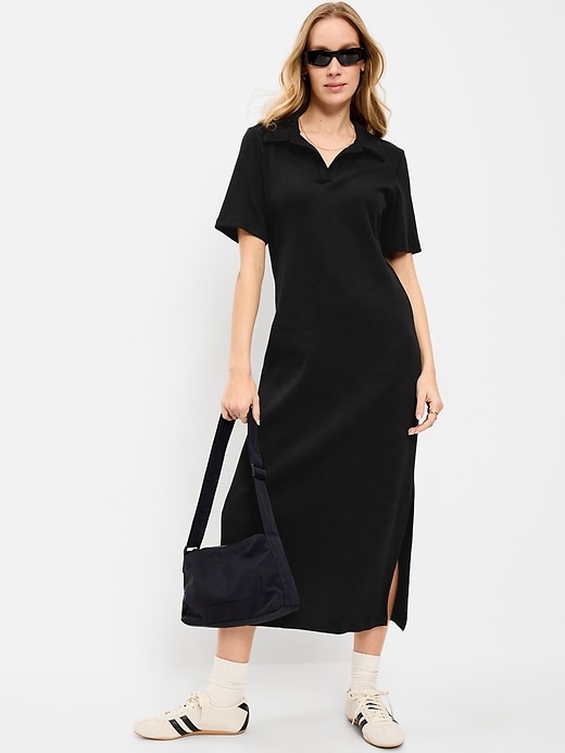 Image number 3 showing, Short-Sleeve Polo Midi Dress