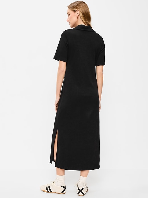 Image number 2 showing, Short-Sleeve Polo Midi Dress