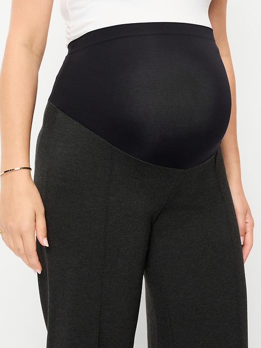 Image number 5 showing, Maternity Rollover-Waist Stevie Wide-Leg Pants