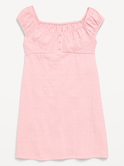 Image number 3 showing, Smocked Jersey Henley Dress for Girls