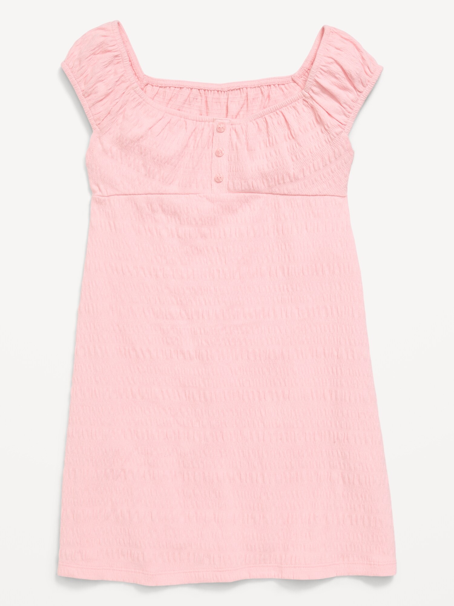 Платье Old Navy Smocked Jersey Henley Dress для девочек, цвет: Розовый небесно-голубой — фото 3