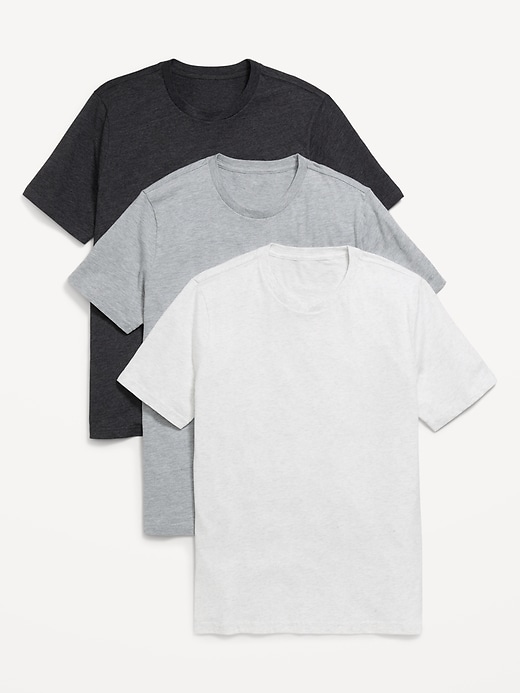 Image number 1 showing, Solid Crew-Neck T-Shirt 3-Pack