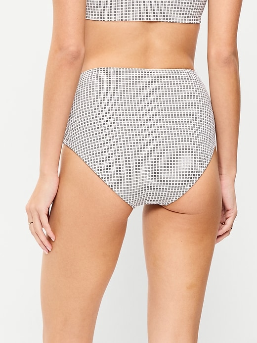 Image number 2 showing, High-Waisted Pique Bikini Swim Bottoms
