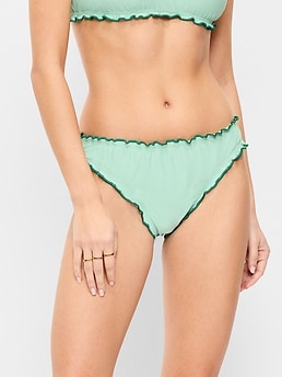 Mid-Rise Ruffle Trim Swim Bottoms - image 3