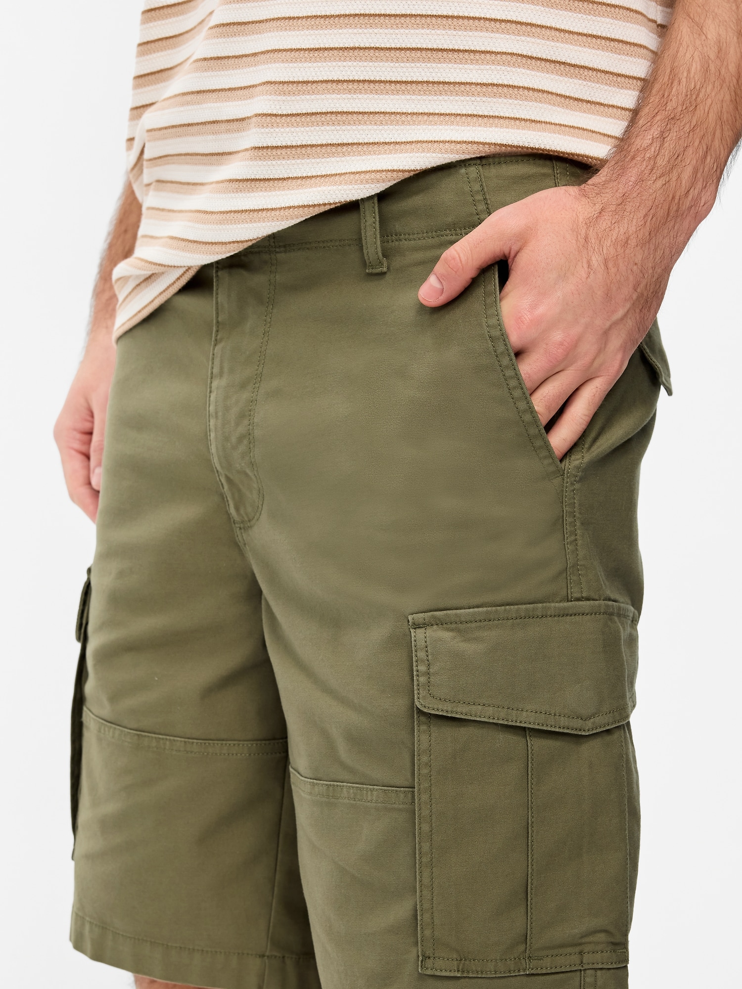 90's Loose Lived-In Cargo Shorts - 10-inch inseam