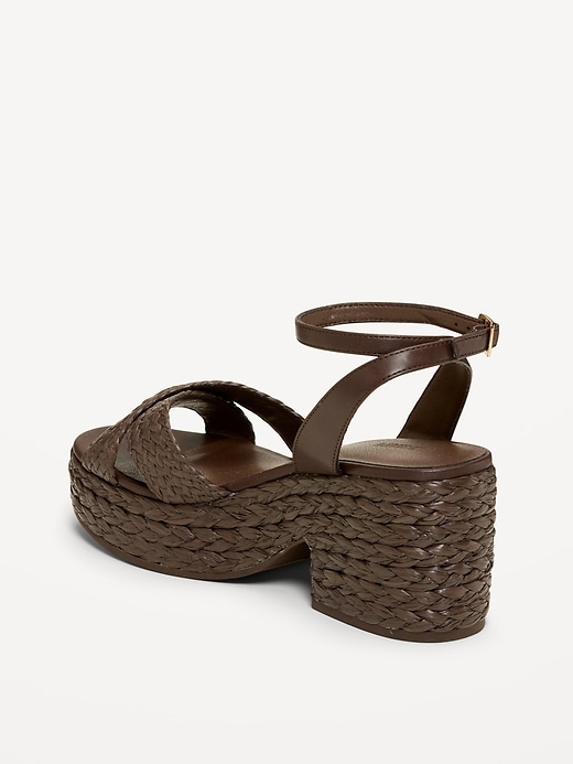 Image number 4 showing, Raffia Platform Sandals for Women