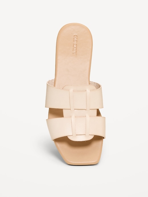 Image number 2 showing, Faux-Leather Slide Sandals