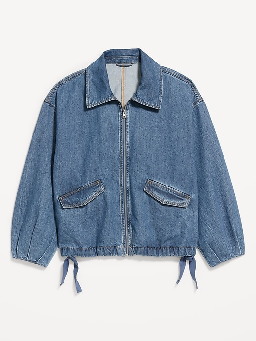 Image number 7 showing, Full-Zip Harrington Jean Jacket
