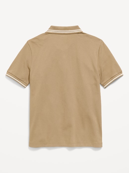 Image number 3 showing, Short-Sleeve Pique Graphic Polo Shirt for Boys
