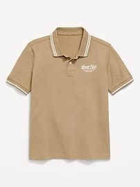 Image number 2 showing, Short-Sleeve Pique Graphic Polo Shirt for Boys