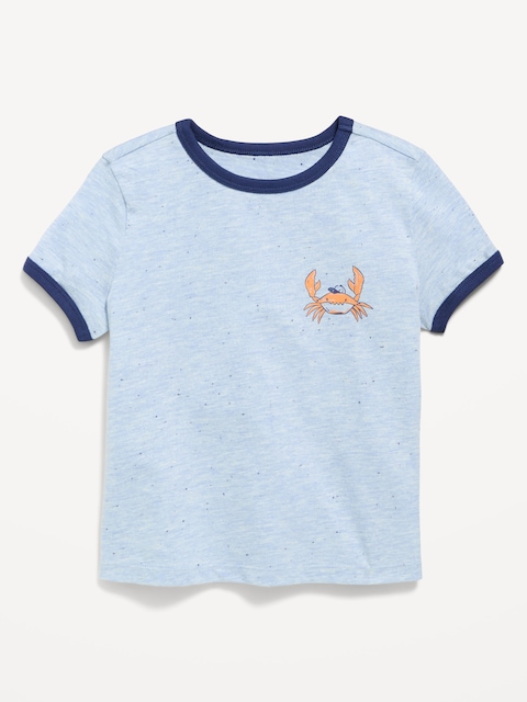 Short-Sleeve Ringer Graphic T-Shirt for Toddler Boys