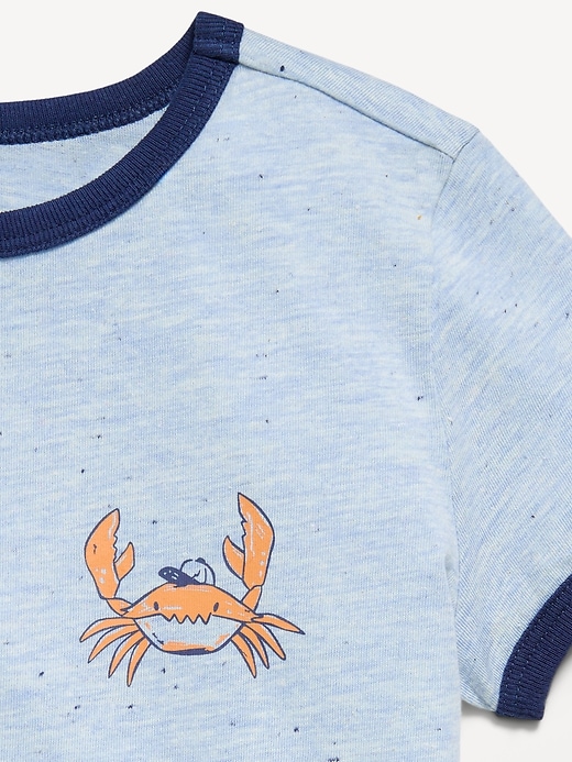 Image number 2 showing, Short-Sleeve Ringer Graphic T-Shirt for Toddler Boys