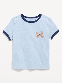 Image number 1 showing, Short-Sleeve Ringer Graphic T-Shirt for Toddler Boys