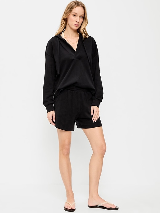 Image number 1 showing, High-Waisted Relaxed Shorts -- 5-inch inseam