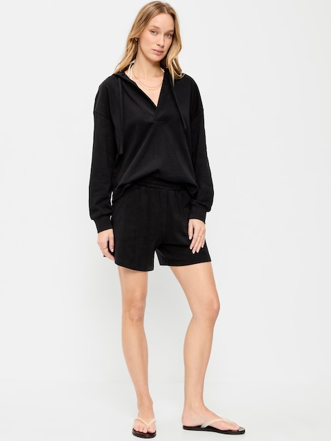 High-Waisted Relaxed Shorts -- 5-inch inseam