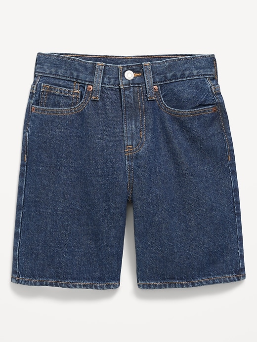 Image number 1 showing, Knee Length Baggy Jean Shorts for Boys