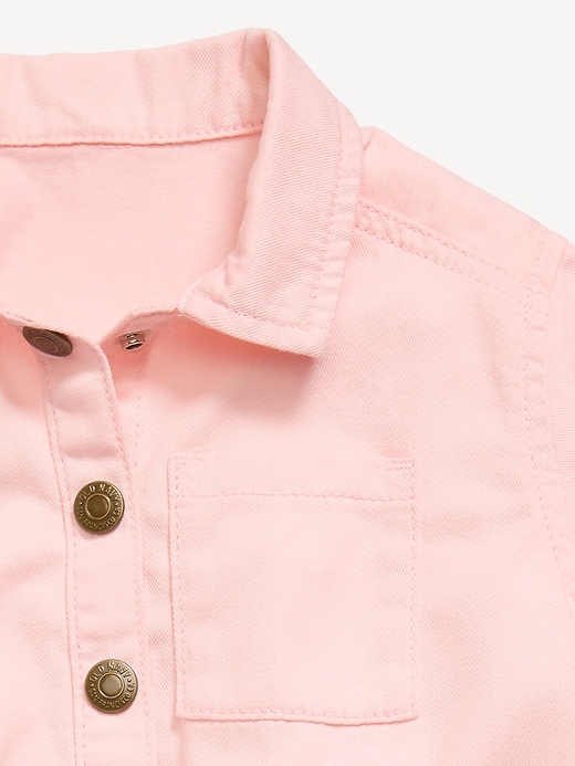 Image number 2 showing, Short-Sleeve Utility Romper for Toddler Girls