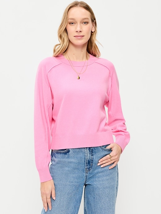 Image number 1 showing, SoSoft Lite Crew-Neck Cropped Sweater