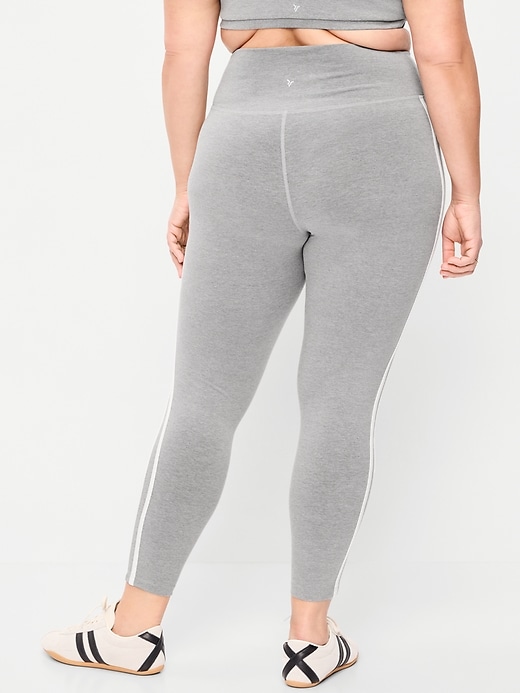 Image number 6 showing, High-Waisted PowerChill Side-Striped 7/8 Cotton Leggings