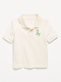 Image number 1 showing, Printed Short-Sleeve Pique Polo Shirt for Toddler Boys