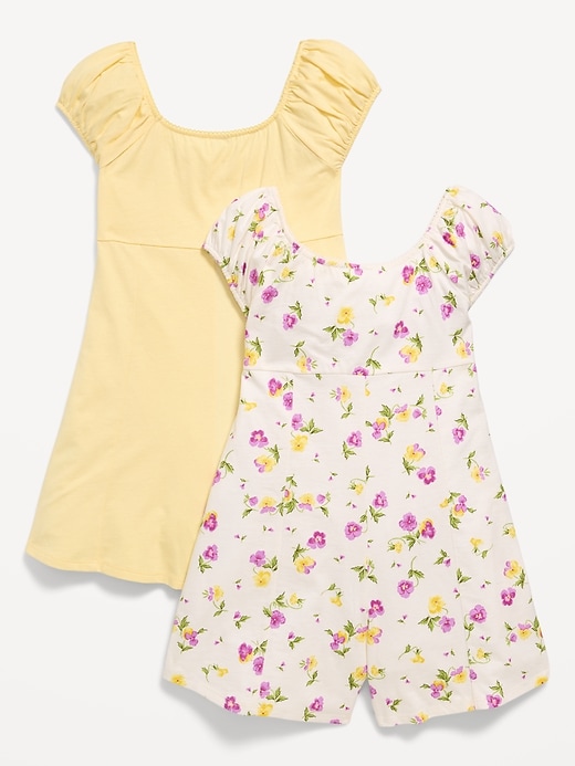 Image number 2 showing, Short-Sleeve Romper 2-Pack for Girls