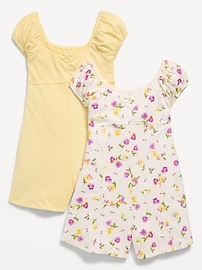 Image number 1 showing, Short-Sleeve Romper 2-Pack for Girls
