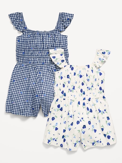 Image number 2 showing, Short-Sleeve Romper 2-Pack for Girls
