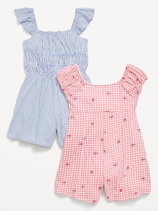 Image number 2 showing, Short-Sleeve Romper 2-Pack for Girls