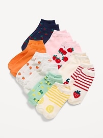 Image number 1 showing, Ankle Socks 10-Pack for Girls