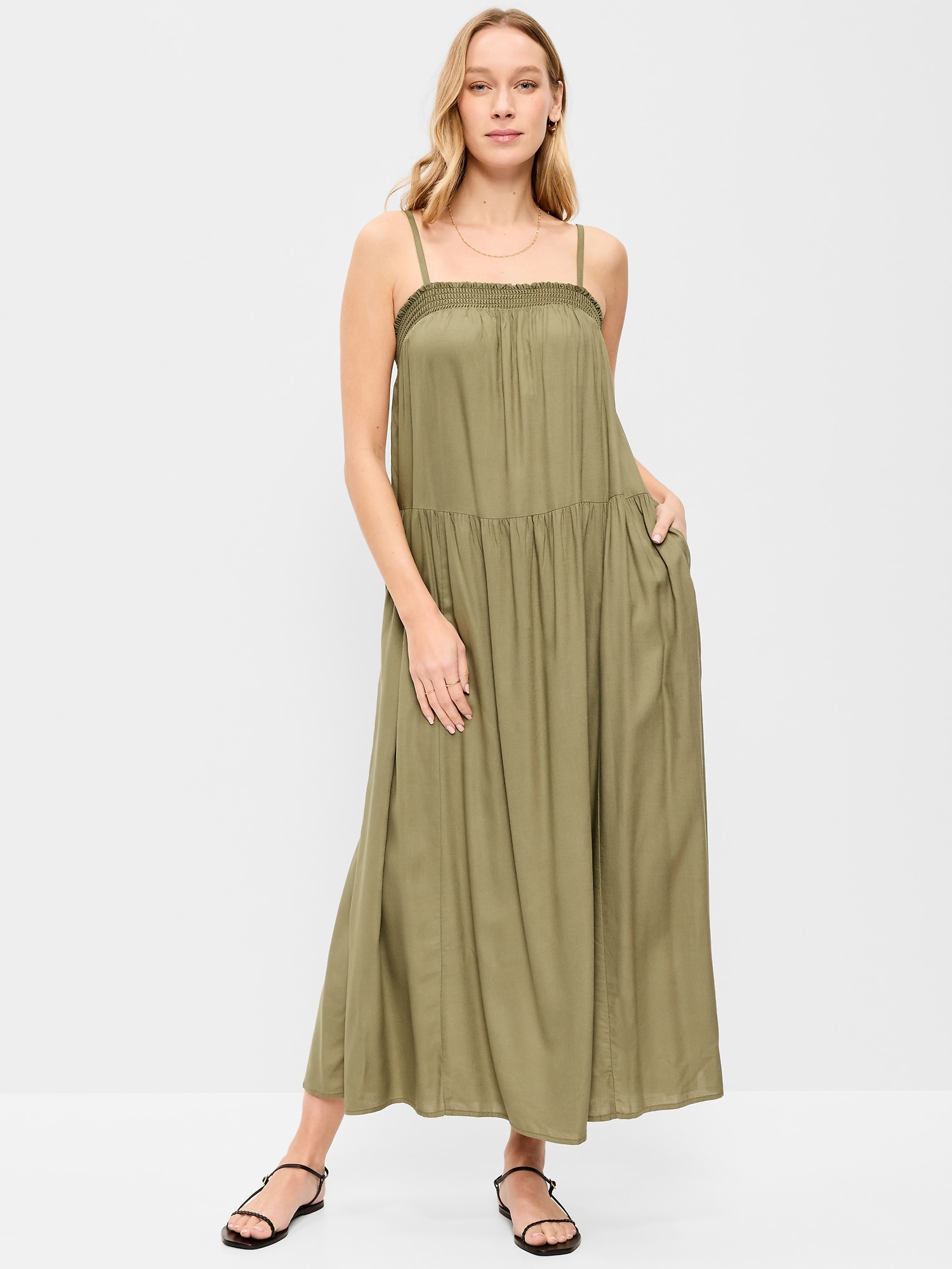 knee length dresses for ladies Sweet and Gentle Chiffon Midi Dress in Airy Blue L / Airy Blue main image 1