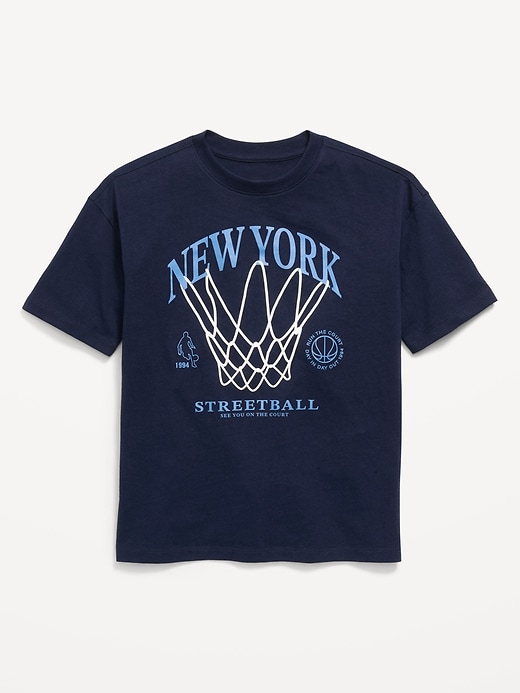 Image number 1 showing, Oversized Short-Sleeve Graphic T-Shirt for Boys