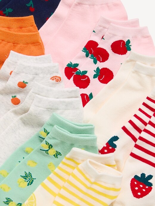Image number 2 showing, Ankle Socks 10-Pack for Girls