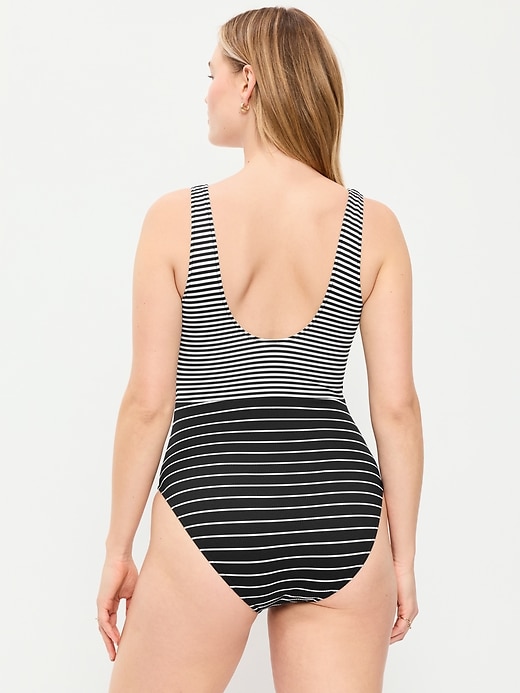 Image number 6 showing, Textured One-Piece Cut-Out Swimsuit