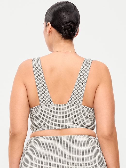 Image number 8 showing, Pique Longline Bikini Swim Top