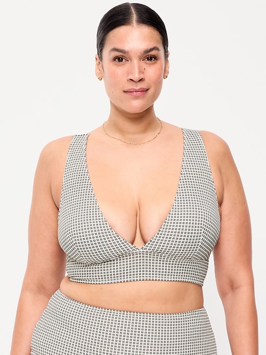 Image number 7 showing, Pique Longline Bikini Swim Top