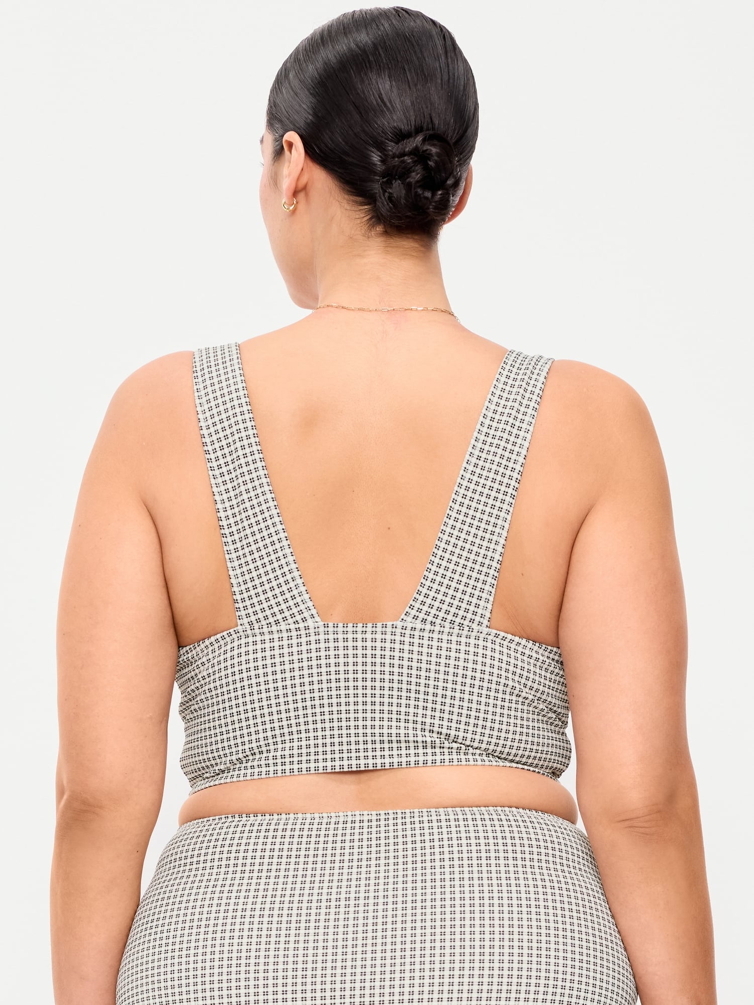 Pique Longline Bikini Swim Top