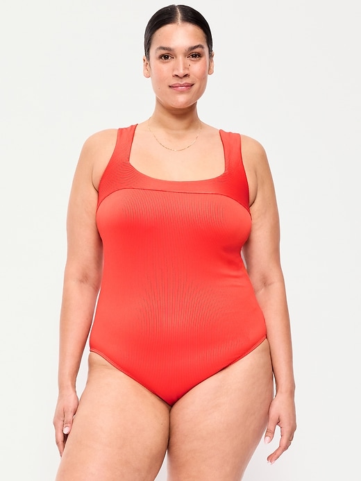 Image number 5 showing, Ribbed One-Piece Swimsuit