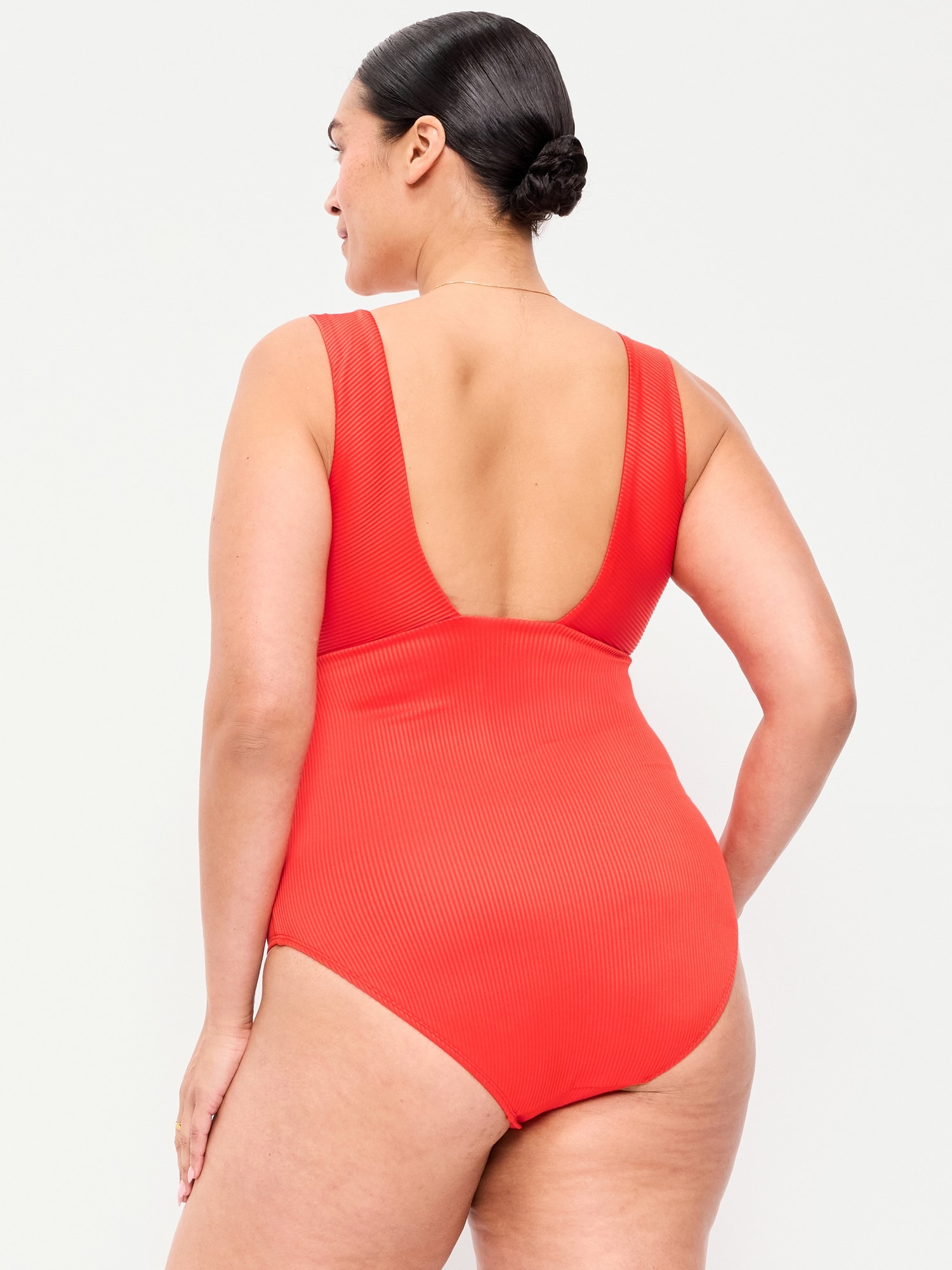 Ribbed One-Piece Swimsuit