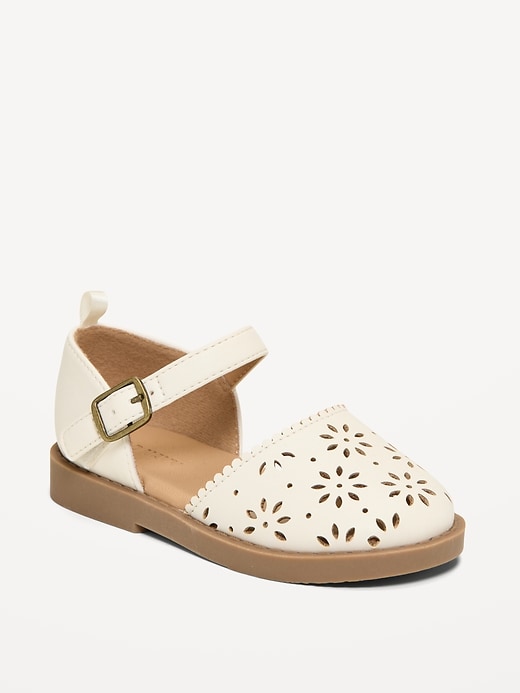 Image number 1 showing, Faux-Leather Chunky Ballet Sandals for Toddler Girls