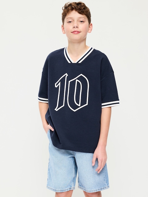 Short-Sleeve Soccer Jersey Sweater for Boys