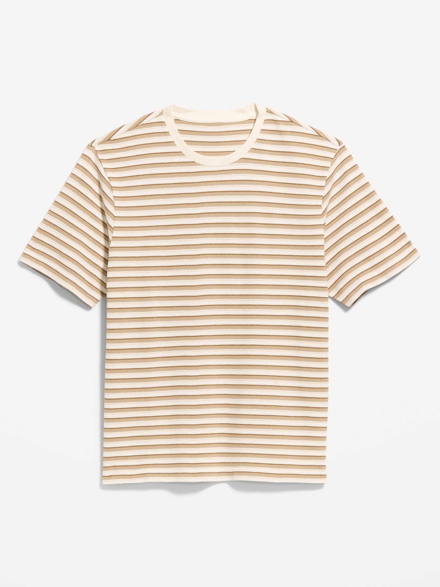 Textured-Knit Striped T-Shirt