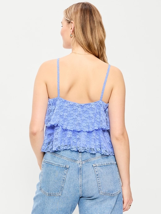 Image number 7 showing, Tiered Lace Ruffle Top