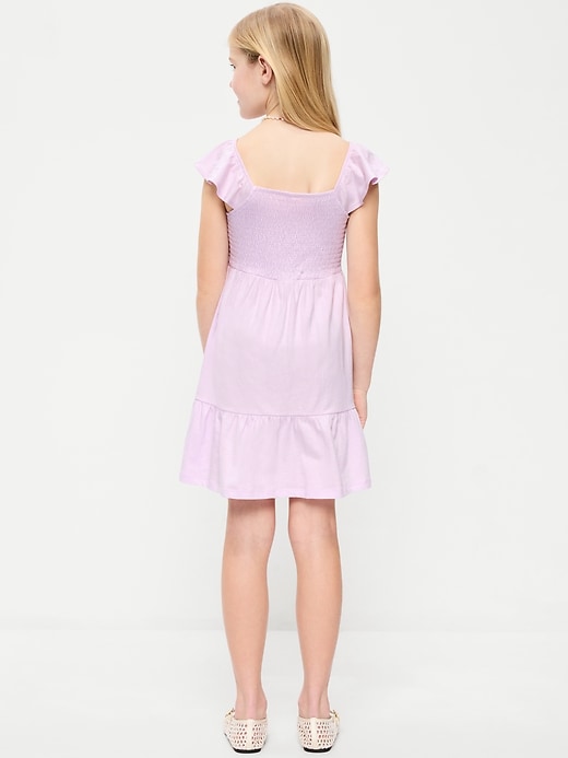 Image number 2 showing, Fit and Flare Smocked Dress for Girls